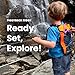 Piggyback Rider Kids Hydration Backpack - Kid’s Safety Harness & Backpack Storage in 1 (Black) - Unisex Hiking Backpack for Kids - Fits 1 Liter Hydration Bladder - Water Backpack for Kids