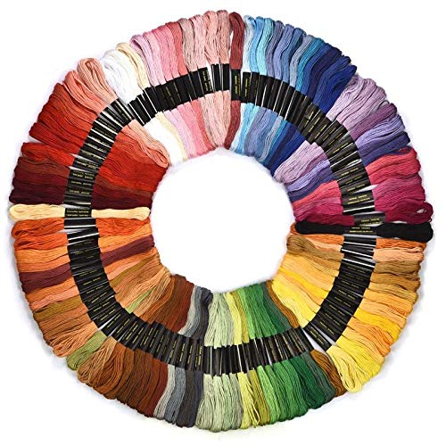 24/36/50/100 Sztuk Wielokolorowe Nici Do Haftu Ścieg Krzyżykowy Bawełniane Motki Szycia Motek Zestaw DIY Narzędzie(100 colors)