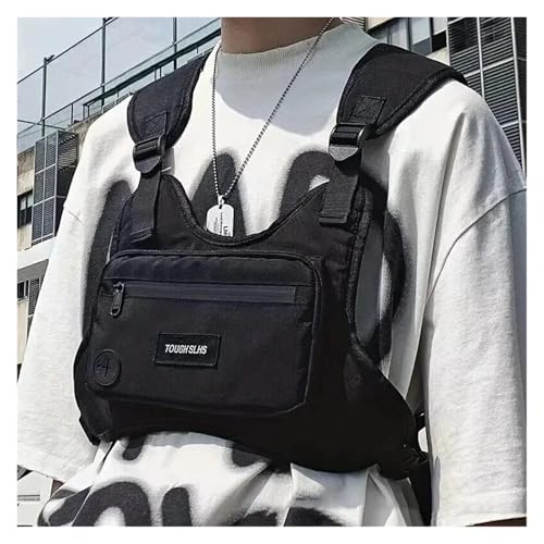 Chaleco de moda callejera y bolsa de pecho deportiva multifuncional 2