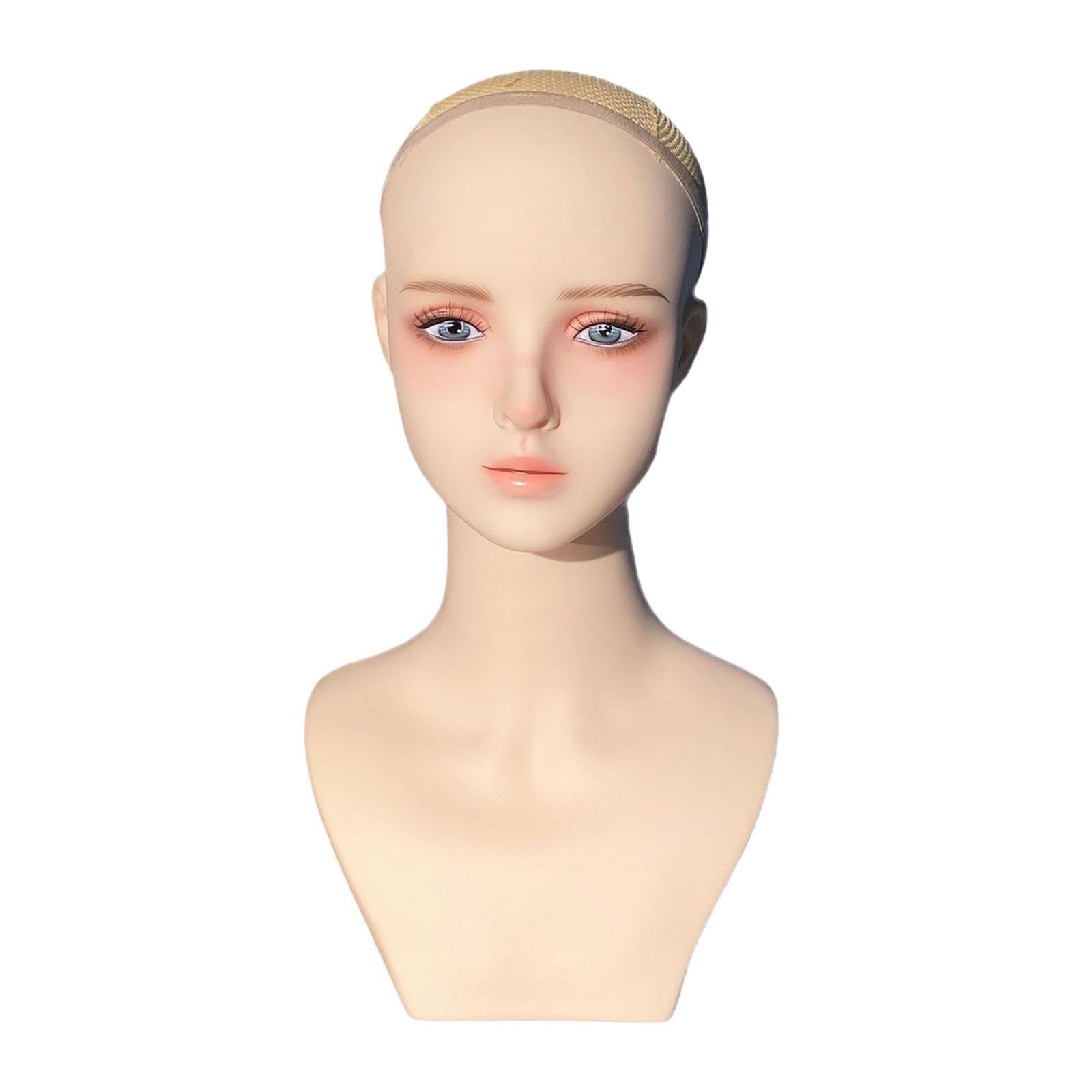 AUYXSSZ Sturdy Bald Mannequin Head For Wigs Hats Or Glasses Display Designed For Shops Malls And Salons Can Be Placed Stable On Counter For Better Display