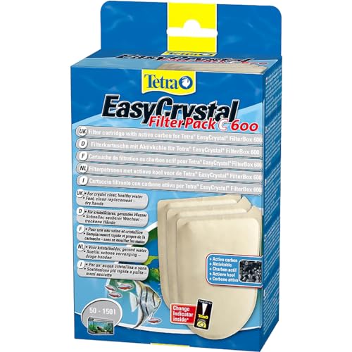 TETRA EasyCrystal Filter Pack C600 - Cartouche de Filtration au charbon actif pour Filtre EasyCrystal 600 - 3 pièces