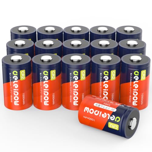 Deleipow CR2 リチウム電池 16個セット 非充電式 大容量1000mAh、スイッチボット、レーザー距離計、ドアセンサーフィルムカメラ等用