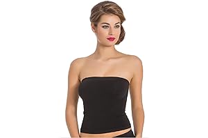 USA Seller for Women's Strapless Tube Tops with Built-in Shelf Bras