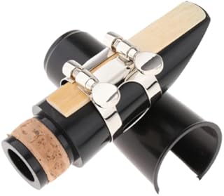Clarinet Mouthpiece Kit, Includes Ligature+Clarinet Mouthpiece Cushions+Clarinet Reed 2.5+Black Clarinet Mouthpiece Plastic Cap