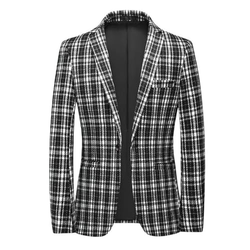 Blazer décontracté à carreaux d'automne homme veste casual chic