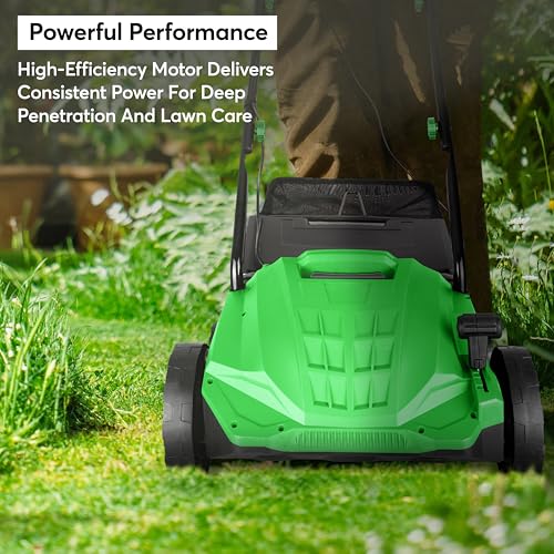 1500w Electric 1500w Electric Lawn Scarifier Aerator Lawn Rake 30L Collection Box 32cm Working Width 4 Adjustable Scarifying Heights 2 Interchangeable Rollers Foldable Handles 10M Cable Length 5 1500w Electric 1500w Electric Lawn Scarifier Aerator Lawn Rake 30L Collection Box 32cm Working Width 4 Adjustable Scarifying Heights 2 Interchangeable Rollers Foldable Handles 10M Cable Length - Image 5