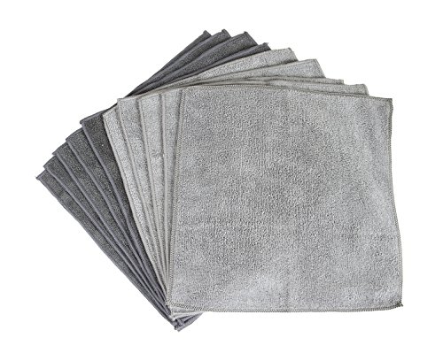 Comparison: Best Cloth For Cleaning Stainless Steel 10 Sophisti-clean Microfiber Cleaning Cloths, Attract Dust Like a Magnet, Use Wet or Dry, Ultra Soft and Absorbent, Non-Abrasive, Streak Free, Reusable, Machine Wash, Gray, 10 Pack