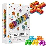Frenaki Scrambled Dice – Das rasante Familienspiel für 1–5 Spieler | Lernspiel zum Vokabeltraining mit 12-Buchstaben-Würfeln | Gehirntraining für Partys und Spieleabende (1Pc)