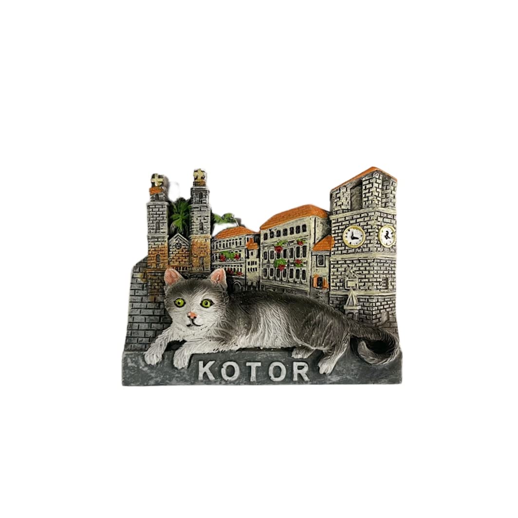 Calamita da frigorifero 3D Montenegro Captain in resina, souvenir da viaggio, fatta a mano, decorazione per la casa e la cucina Montenegro