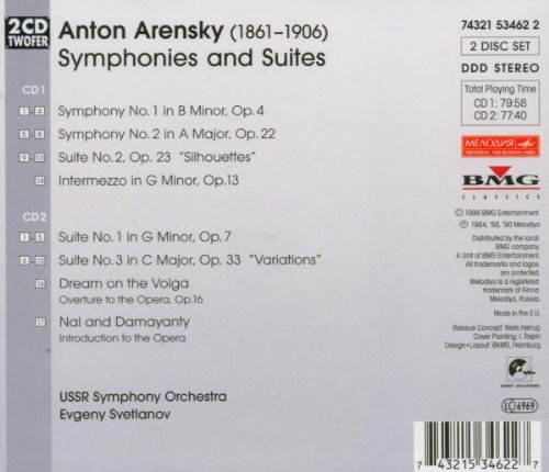 その他 Arensky;Symphonies + Suite [CD] Amazon.co.jp: Arensky;Symphonies + Suite : Svetlanov:Ussr Sym