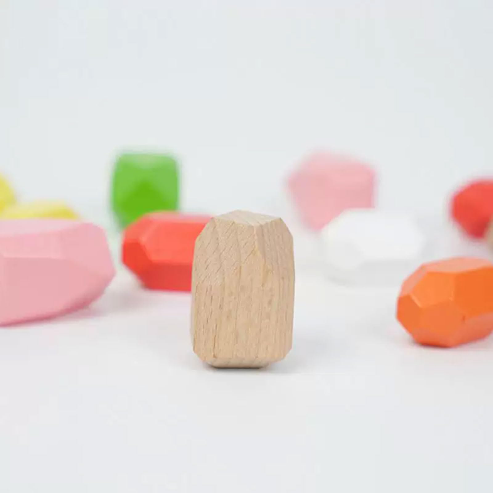 Montessori Regenbogen Holz Stapelsteine | Gleichgewicht Bauklotz Spiel | Kinder Familien Interaktives Lernspielzeug