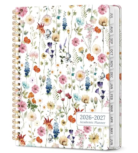 Planner 2026-2027, Academic Year Monthly and Weekly Calendar Planner, Jul 2026 - Jun 2027, Hardcover...