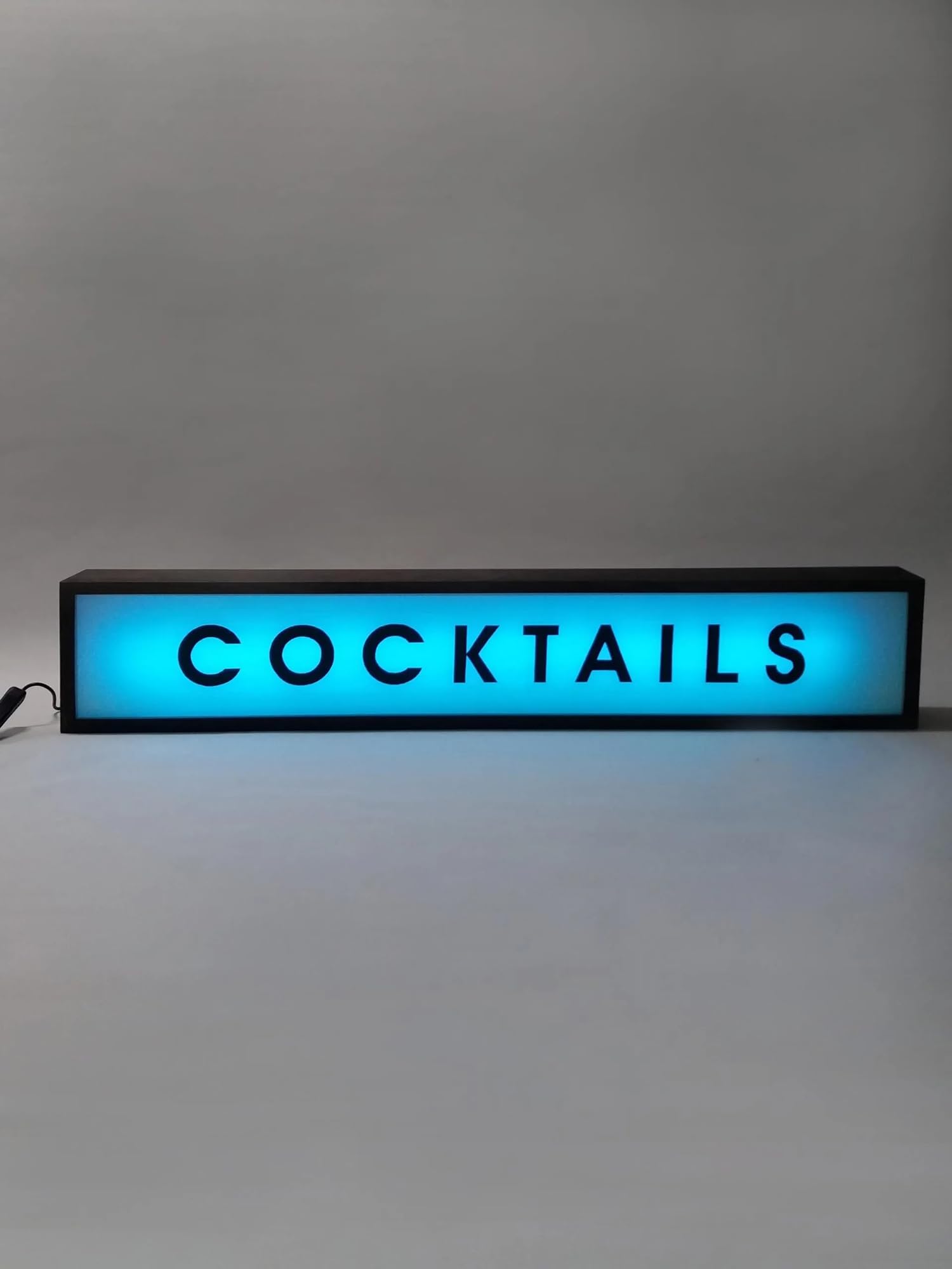 COCKTAILS Neonowy Lightbox RGB LED z pilotem zdalnego sterowania, montowany na ścianie, pulsujący, studio, znak ostrzegawczy, podświetlane światła, znak do kina, bibliotek, kawiarni, domu, firmy