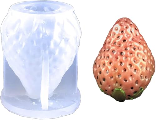 Fogun Moldes de fresa, molde de jabón de resina epoxi, molde de silicona para velas, manualidades disponible en Yaxa Colombia