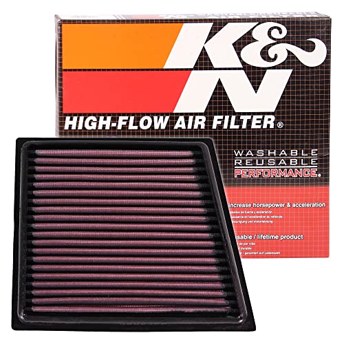 K&N 33-2955 Filtre à Air du Moteur: Haute Performance, Premium, Lavable, Filtre de Remplacement, Plus de Pouvoir, 2008-2019 (Fiesta, Figo, KA Plus, B-Max, EcoSport, Tourneo Courier, Transit Courier)