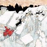 Museums & Galleries Charity Christmas Cards - Pack of 8 Christmas Greeting Cards with Envelopes - Festive Santa & Reindeer - 'So Up To The House-Top' by Arthur Rackham - Supporting UK Charities