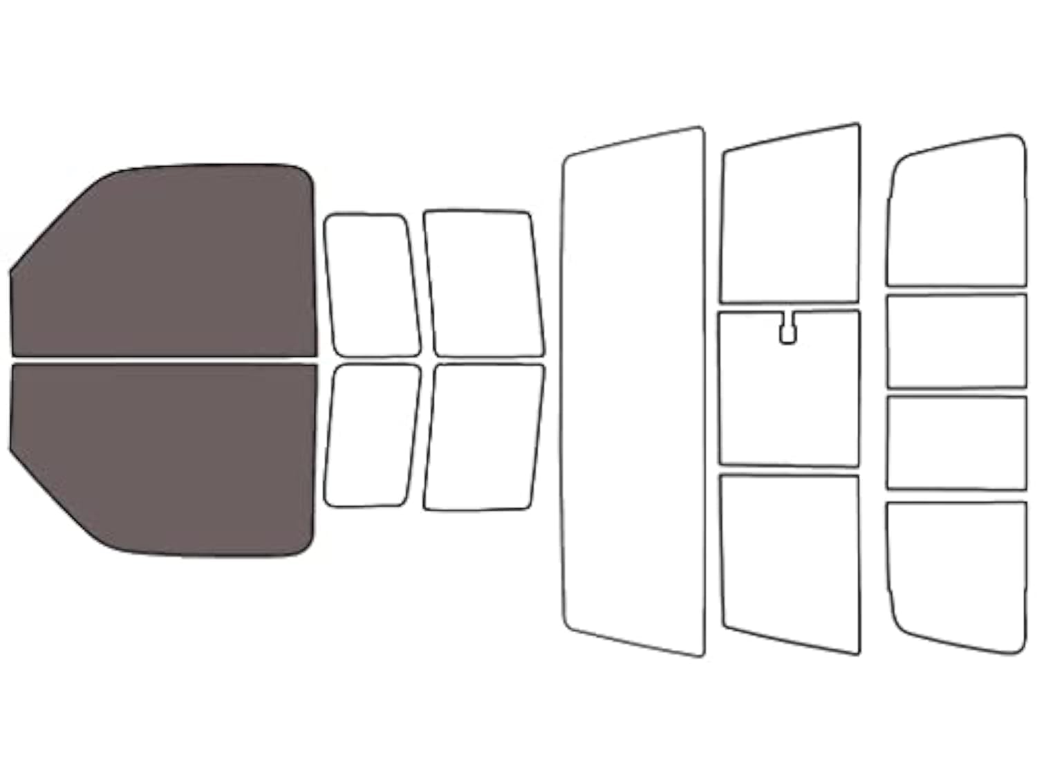 Rvinyl Window Tint Kit Compatible with Ford Ranger 1993-2011 - Front Precut Kit - 35%