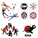 NINJA Warrior PARTY Favors - 36 Tattoos - 12 Figures - 12 WALL Crawlers & 24 Stickers - MARTIAL ARTS - Karate CLASSROOM Prizes