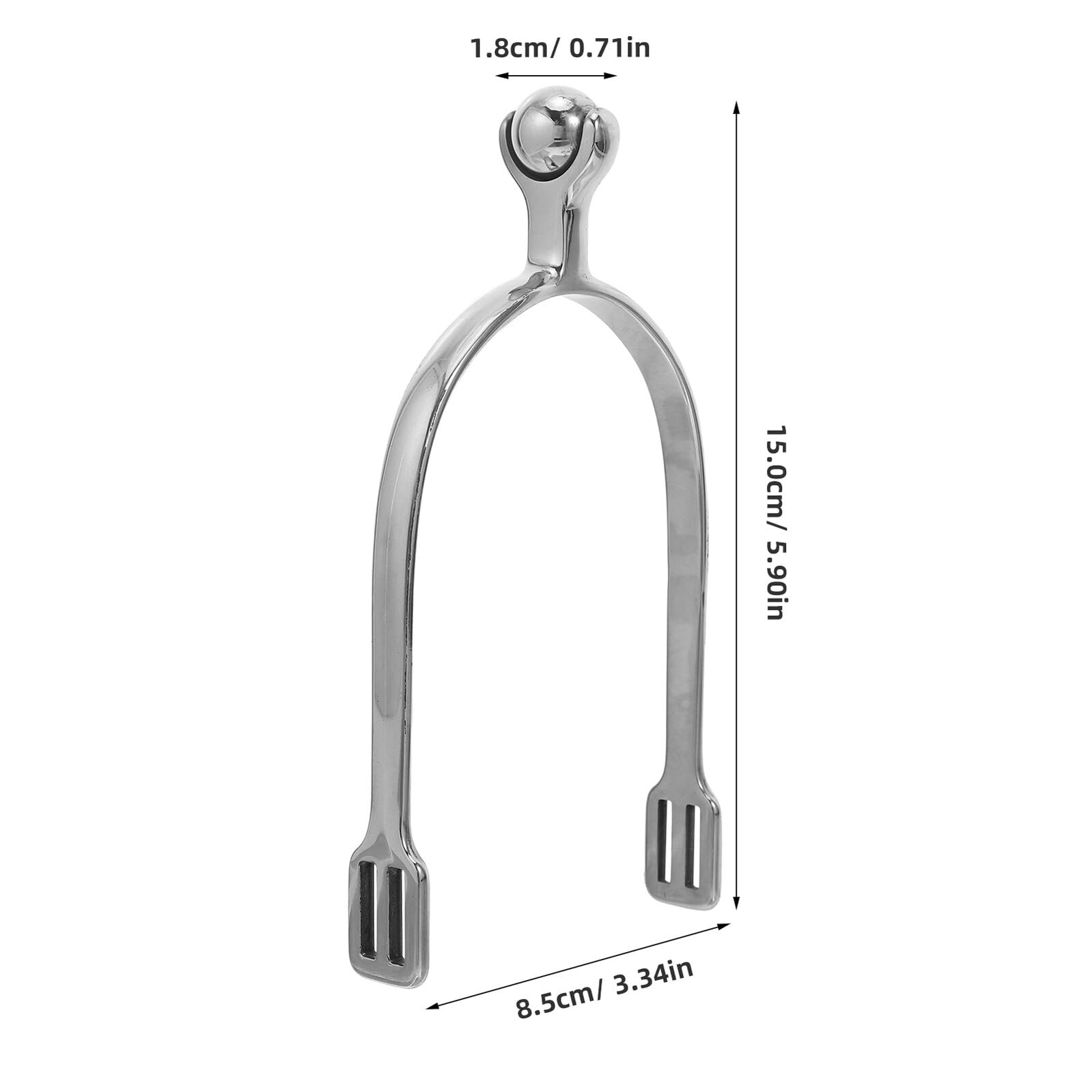 Speroni da Equitazione in Acciaio Inox con Palla Rotante, Sperone Inglese per Uomo, Accessori per Cavalli, per Principianti, Cowboy e Spettacoli Equestre
