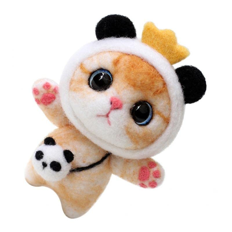 CALANDIS® DIY Handmade Cat Needle Felting Kit for Beginners with Basic Tools White-image-20