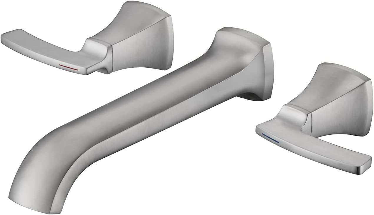 Qinkell Wall Mount Tub Filler Roman Tub Faucet High Flow Long Spout