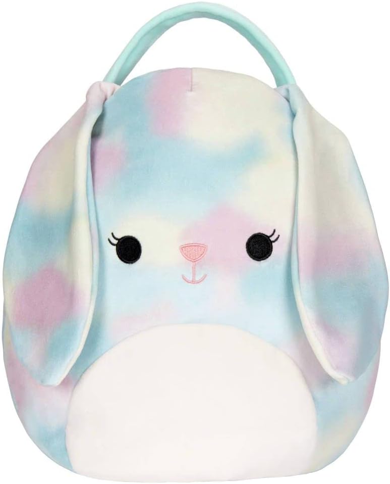 Squishmallow 10" Eliana The Tie Dye Bunny Easter Basket Treat Pail Plush