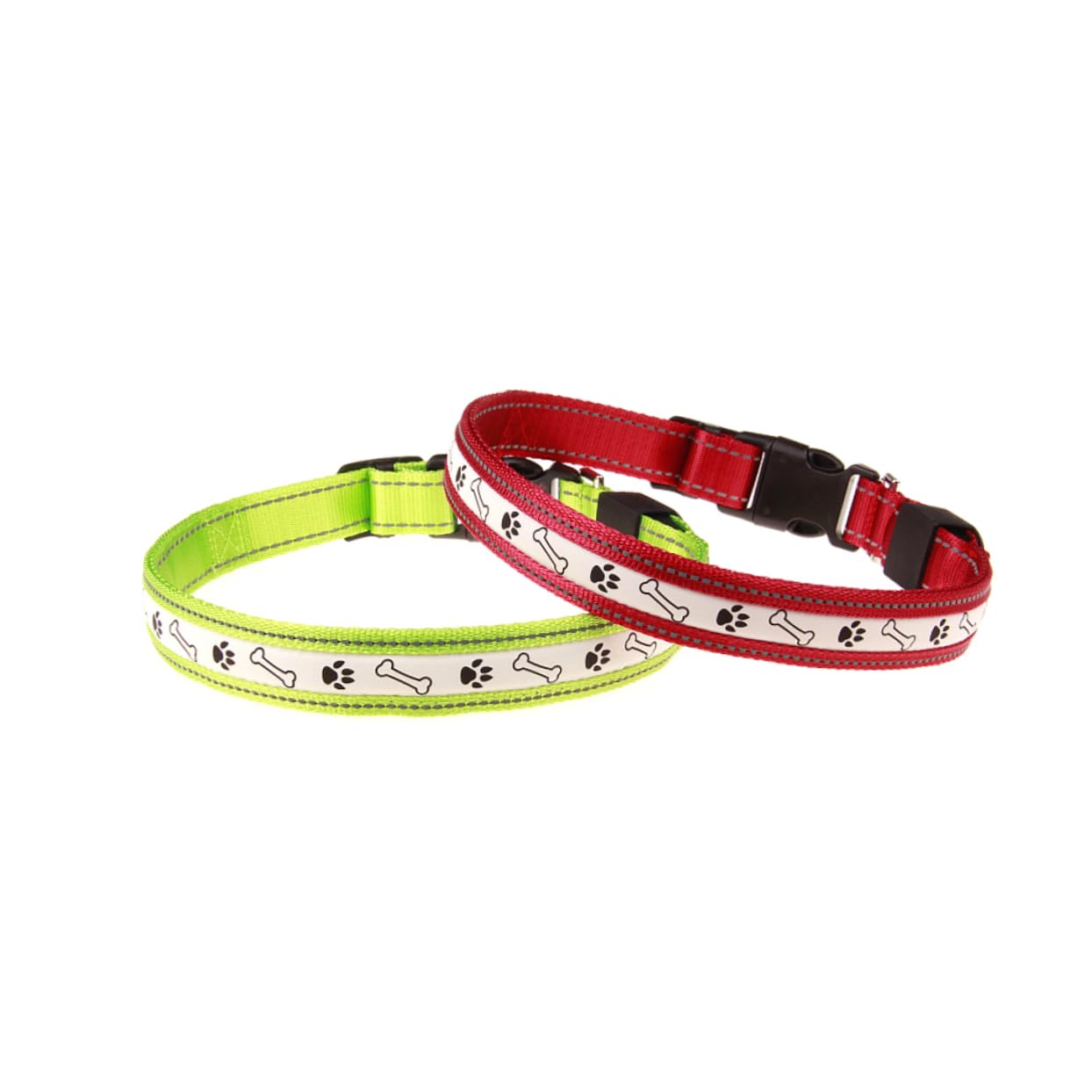 BESPORTBLE 2pièces Collier LED pour Chien Collier Lumineux Rechargeable USB pour Sécurité avec Design De Moyenne Vert