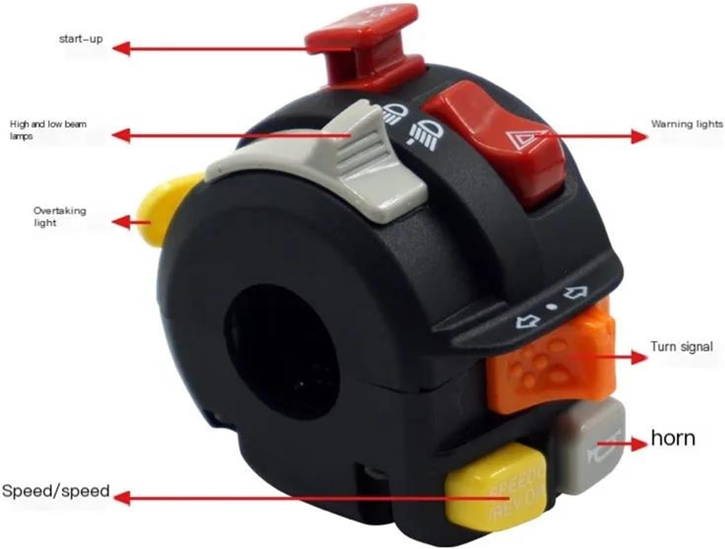 ハンドルバースイッチ制御 オートバイ 7 機能ハンドルバースイッチ修正されたスイッチヘッドライトステアリングホーンダートバイク AT