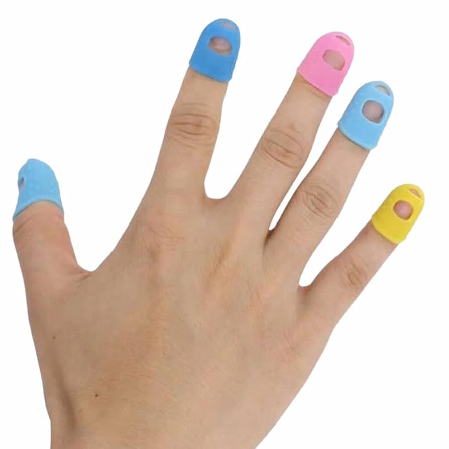 Amazon.co.jp: ラバー指先ガード 指サック 指先保護 シリコン指