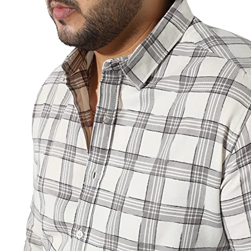 Image of Instafab Plus Men's Button Up Regular Fit Shirt for Casual Wear Modern Clothing Shirt Crafted with Regular Sleeve, Comfort Fit & High-Performance for Everyday Wear