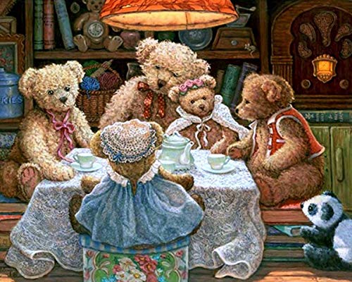 YSCOLOR Teddy Bear Gifts DIY Bedroom Full Diamond Souvenir Rhinestone Cross Stitch Crafts Diamond Paintings 5D Mural Picture 11.7X15.7cm/30X40Cm