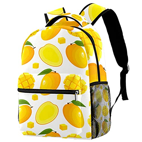 Sac à dos motif mangue avec compartiment bouteille pour filles et garçons