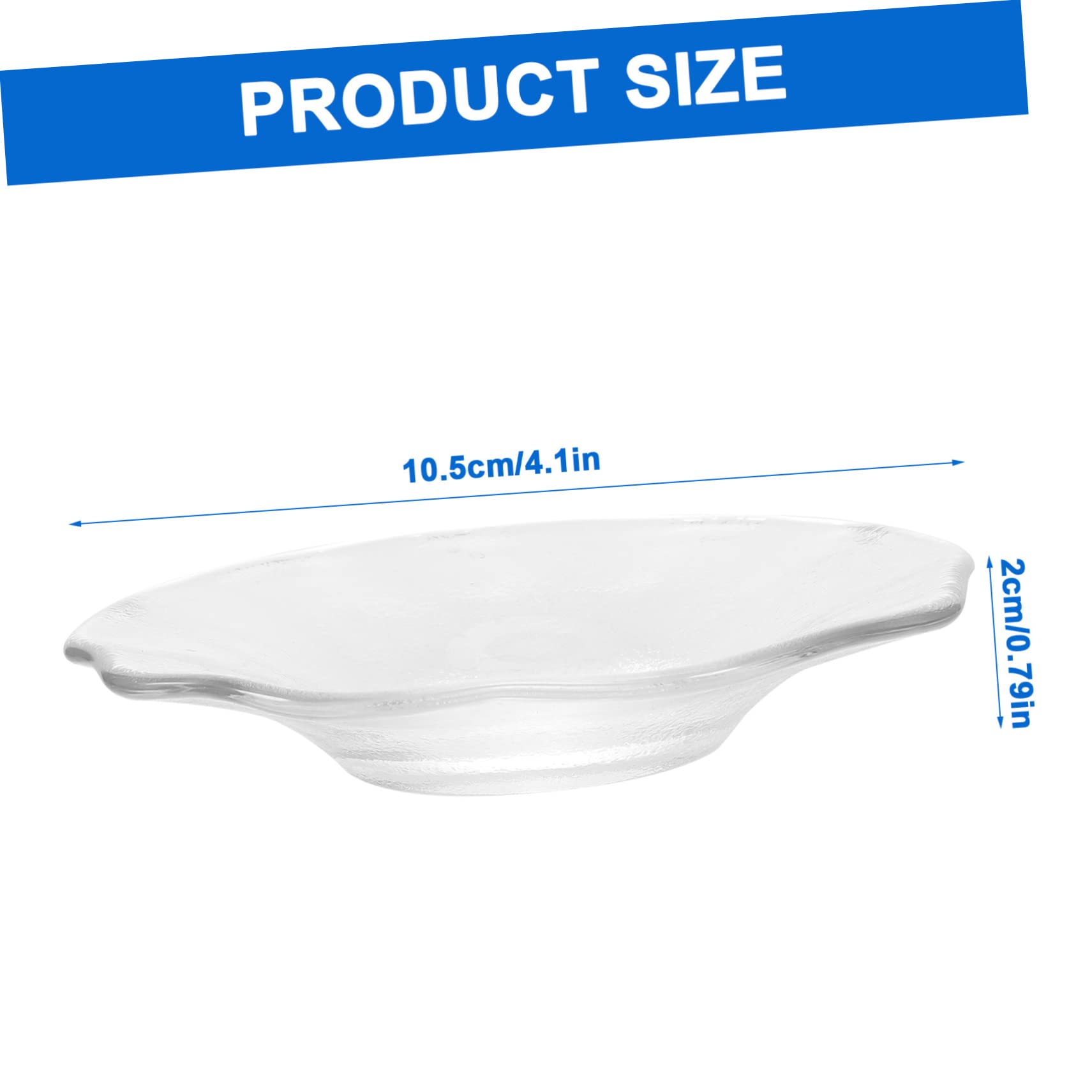 ABOOFAN 4pcs Glass for Teacups - Drink Cup Mats Glass Saucer Table and Decoration Lightweight and Easy to Clean