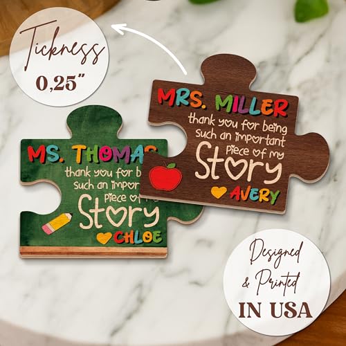 Imán Decorativo para Profesor en Forma de Rompecabezas Personalizado miniatura 5