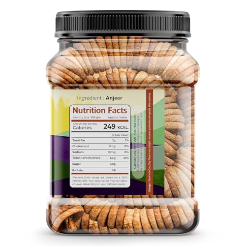 Image of Marwar Seth Naturally Dried Premium Anjeer 1000gm | Soft Juicy Figs Dry Fruit | No Added Sugar | Rich Source Of Fiber | Low in Fat | Healthy Snack Jar Pack