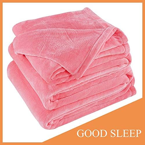 SONORO KATE Fleece Blanket Soft Warm Fuzzy Plush King(104-Inch-by-90-Inch) Lightweight Cozy Bed Couch Blanket,Easy Care,Pink