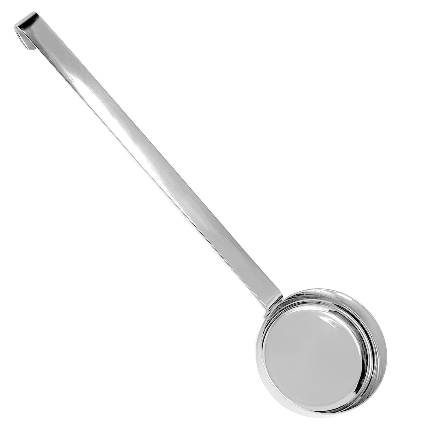 Norpro Cucharón de Sopa de Fondo Plano de Acero Inoxidable, Capacidad de 3 Onzas