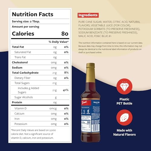 Image of Torani Prickly Pear Syrup for Drinks, Flavoring for Iced Tea, Lemonade, Sodas, and Cocktails, Pump Included, 25.4 Oz