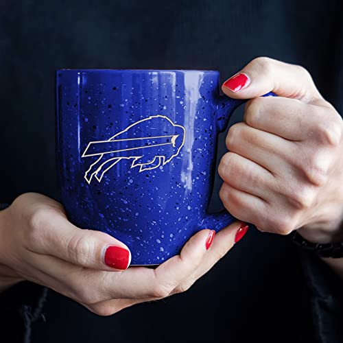 Image of Rico Industries NFL Football 16 oz Team Color Laser Engraved Speckled Ceramic Coffee Mug