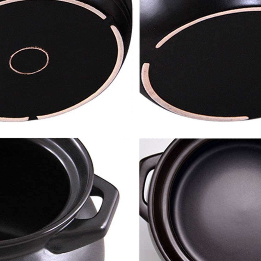 Casseruola in Terracotta, pentola per stufati, casseruola in Ceramica per Cucinare - Fondo Antiscivolo, Manico antiscottatura, Smalto Liscio, Resistente, capacità 8L_And