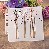 ✿ Thema: Malschablone,Material: PET-Kunststoff,Größe: ca.14x13cm / 5.51x5.12in