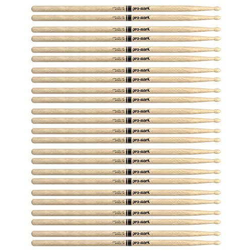 Pro-Mark Japanese White Oak 5A Wood Tip Drum Stick (12 Pair)