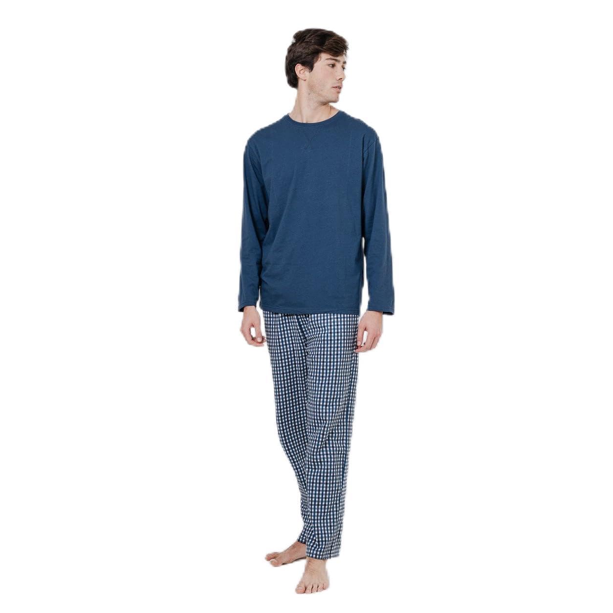 Vivaldi pigiama da uomo a righe bianche e blu - Floccari Store