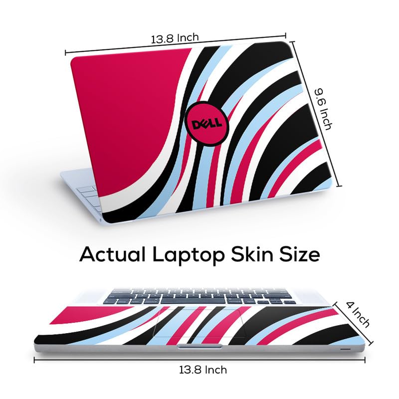 Image of Galaxsia DL350 Top+Wrist Pad Vinyl Laptop Skin /Sticker /Cover for 14 Inches Laptops Laminated-Removable-HD Quality Compatible for Dell (13.8x9.6 Inches)
