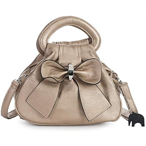 Mabel Womens Bow Detail Handbag with Multiple Pockets Cover
