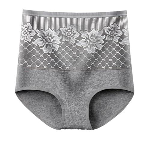 Ropa Interior para Mujer Bikini sin Ropa Interior de absorbencia Regular Sujetador Lactancia Sin Relleno Sudaderas Mujer (Grey, L)