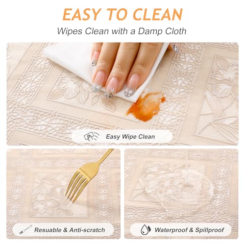 Kaixinbao Waterproof PVC Vinyl Rectangular Tablecloth (Various Sizes & Patterns) - image 6