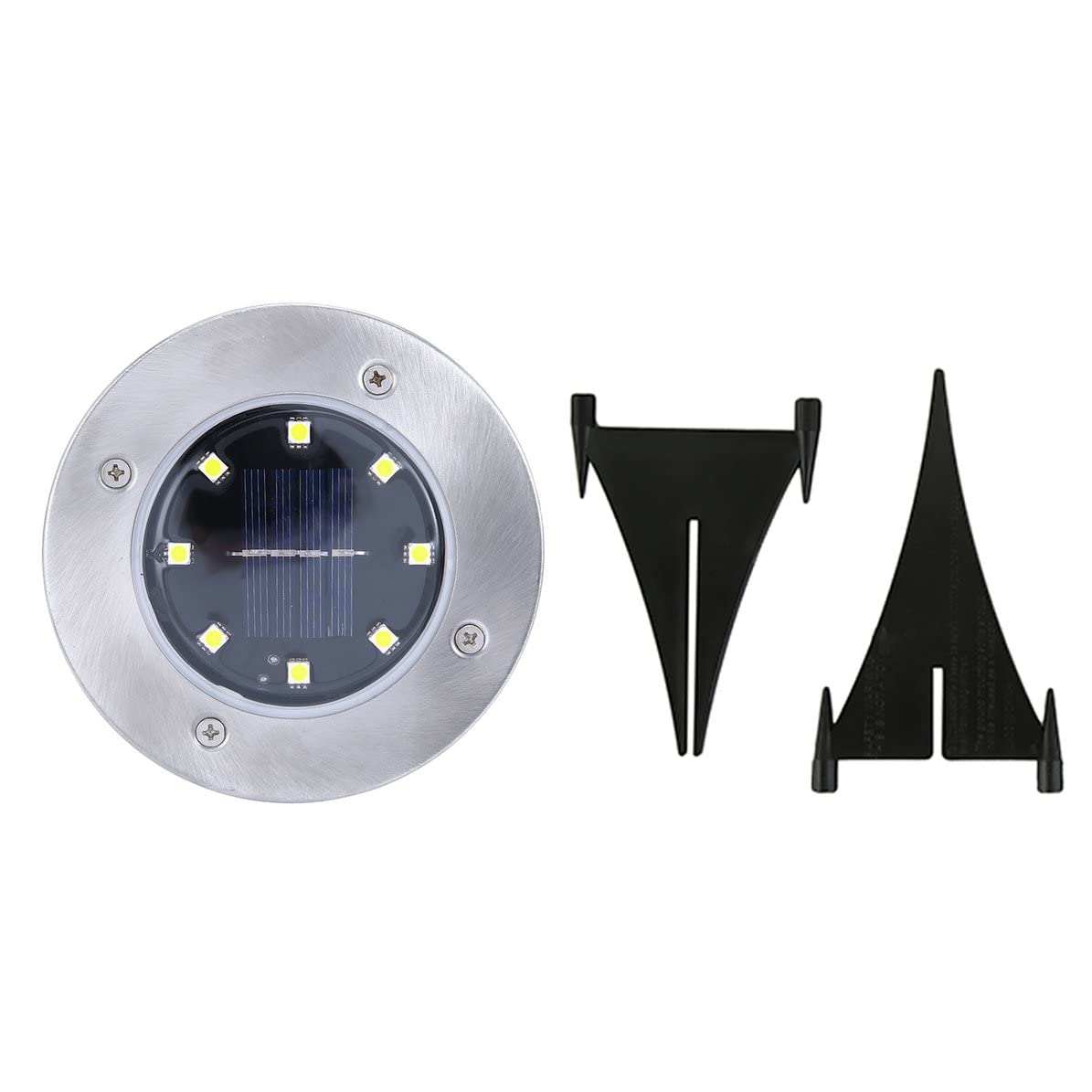 Pudincoco Solar Powered Garden Lamp Waterproof Underground Lights Portable LED Buried Light 8 LEDs Inground Lighting Path Lamp