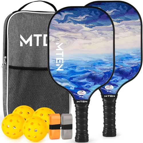 MTEN Pickleball Paddles, Pickleball Paddles Set of 2, USAPA Approved,