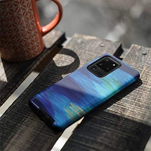 Skinit Pro Phone Case Compatible with Samsung Galaxy S20 Ultra 5G - Officially Licensed Etta Vee Ocean Blue Brush Stroke Design